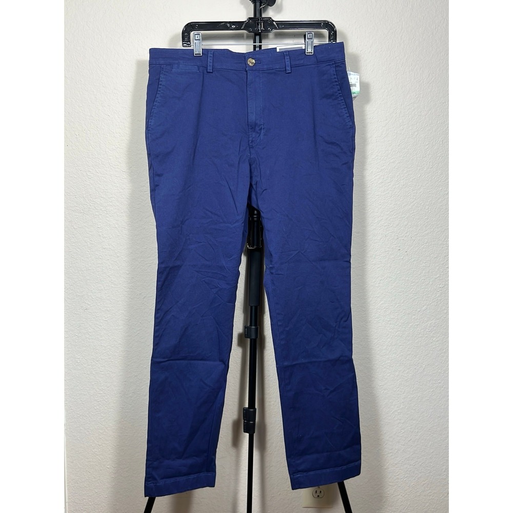 New Club Room Men's Pants 34x32 Blue Regular Fit Flat Front